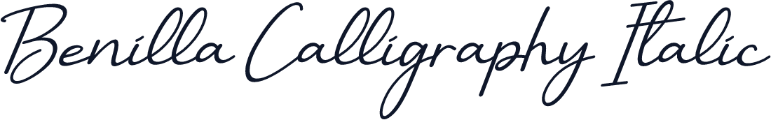 Benilla Calligraphy Italic