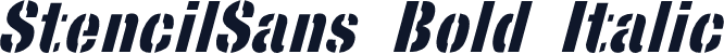 StencilSans Bold Italic