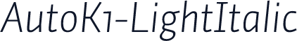 AutoK1-LightItalic