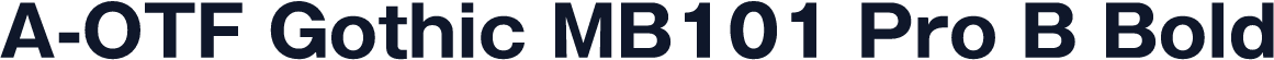 A-OTF Gothic MB101 Pro B Bold