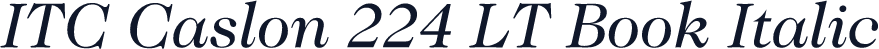 ITC Caslon 224 LT Book Italic