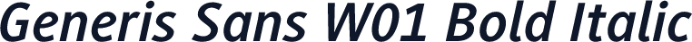 Generis Sans W01 Bold Italic