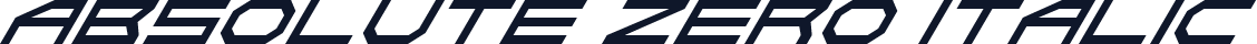 Absolute Zero Italic
