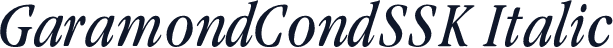 GaramondCondSSK Italic
