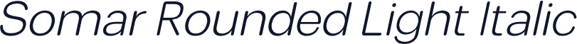 Somar Rounded Light Italic