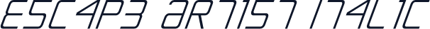 Escape Artist Italic