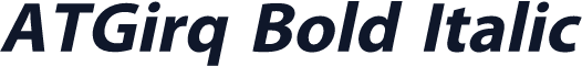 ATGirq Bold Italic