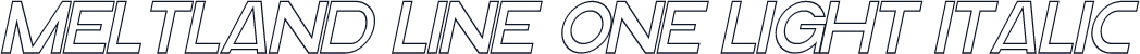 Meltland Line One Light Italic