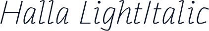 Halla LightItalic