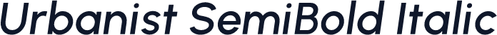 Urbanist SemiBold Italic