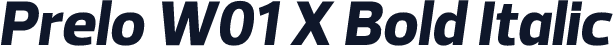 Prelo W01 X Bold Italic