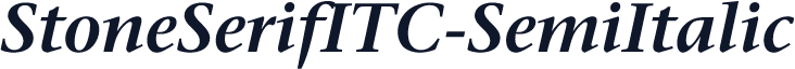 StoneSerifITC-SemiItalic