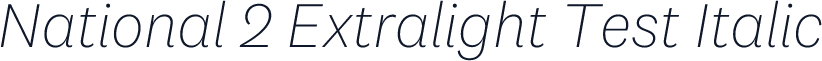 National 2 Extralight Test Italic