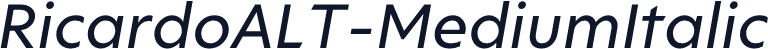 RicardoALT-MediumItalic