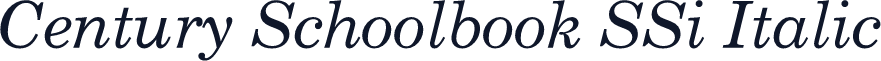 Century Schoolbook SSi Italic