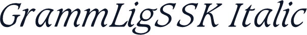GrammLigSSK Italic