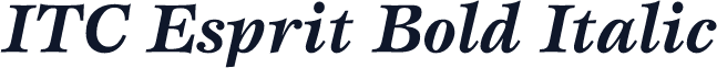 ITC Esprit Bold Italic