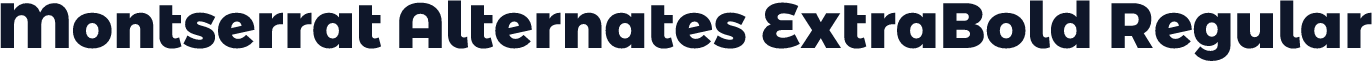 Montserrat Alternates ExtraBold Regular