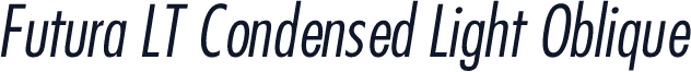 Futura LT Condensed Light Oblique