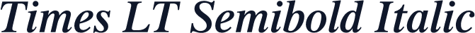 Times LT Semibold Italic