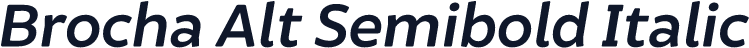 Brocha Alt Semibold Italic