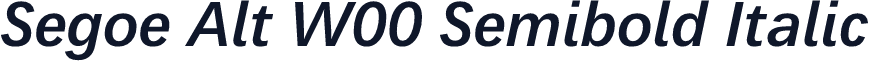 Segoe Alt W00 Semibold Italic