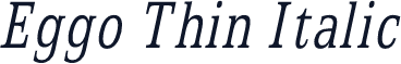 Eggo Thin Italic