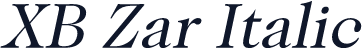 XB Zar Italic