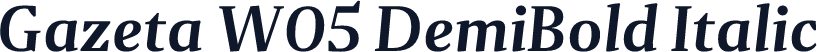 Gazeta W05 DemiBold Italic