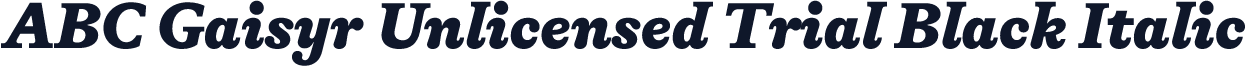 ABC Gaisyr Unlicensed Trial Black Italic