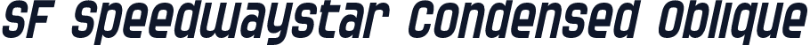 SF Speedwaystar Condensed Oblique