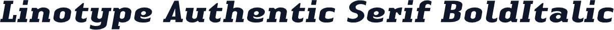 Linotype Authentic Serif BoldItalic