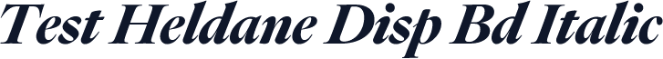 Test Heldane Disp Bd Italic
