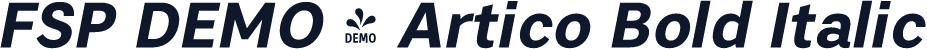 FSP DEMO - Artico Bold Italic