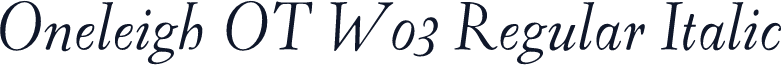 Oneleigh OT W03 Regular Italic