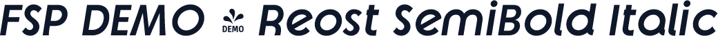 FSP DEMO - Reost SemiBold Italic