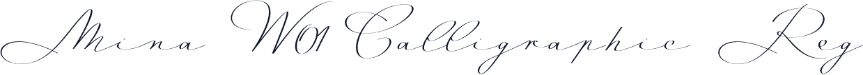Mina W01 Calligraphic Reg