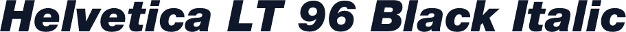 Helvetica LT 96 Black Italic