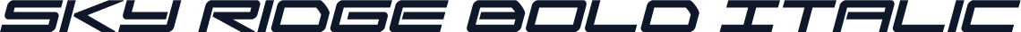 Sky Ridge Bold Italic