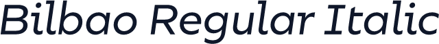 Bilbao Regular Italic