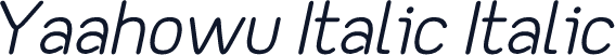 Yaahowu Italic Italic