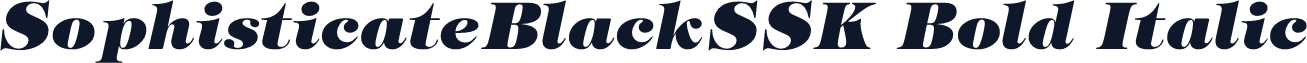 SophisticateBlackSSK Bold Italic