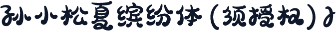 孙小松夏缤纷体 (须授权) J