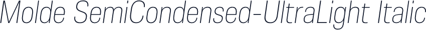 Molde SemiCondensed-UltraLight Italic