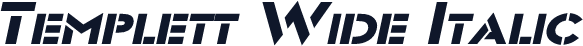 Templett Wide Italic
