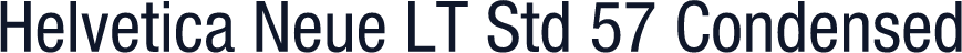 Helvetica Neue LT Std 57 Condensed