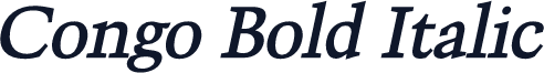 Congo Bold Italic