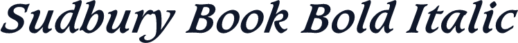 Sudbury Book Bold Italic