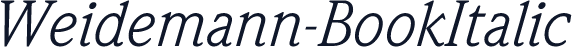 Weidemann-BookItalic