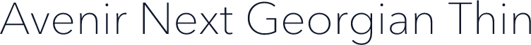 Avenir Next Georgian Thin